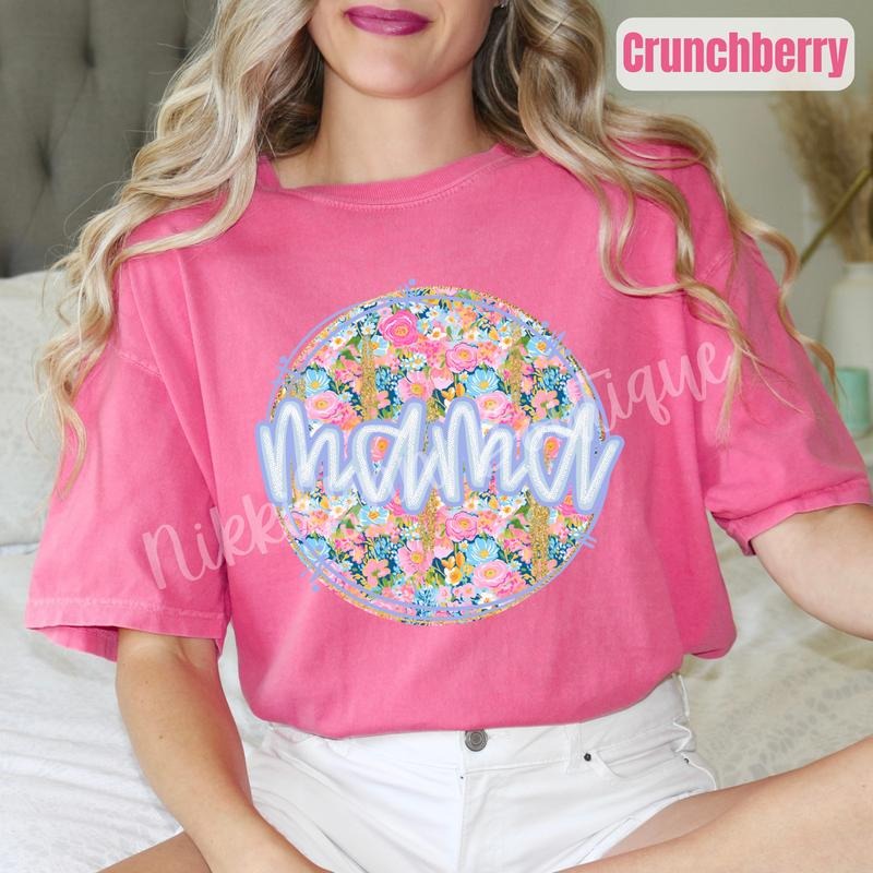 Darling Flower Mama Comfort Colors T-Shirt 'NLB' Hoodie, Sweatshirt | HypeDripTees.com