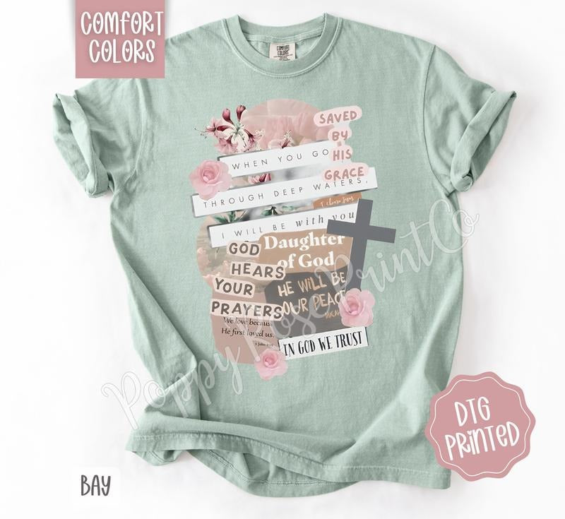 Daughter of God Shirt Comfort Colors, Women's Religious Tshirt Hoodie, Sweatshirt | HypeDripTees.com
