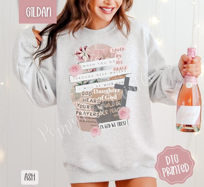 Daughter of God Sweatshirt, Women's Religious Sweatshirt T-Shirts, Hoodie | HypeDripTees.com