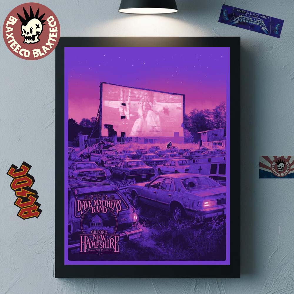 Dave Matthews Band Gilford New Hampshire 2026 Gig Poster For Show At BankNH Pavilion On July 14 2026 Decor Poster Canvas
