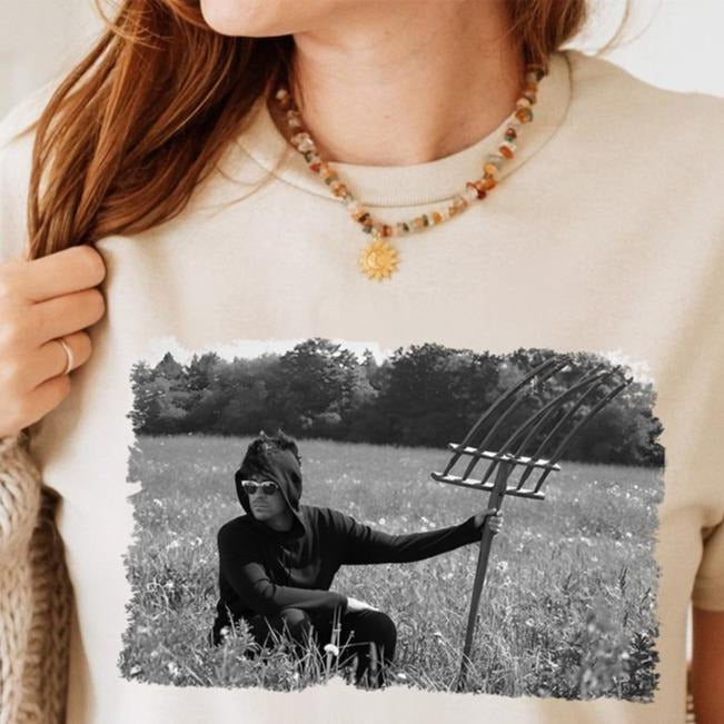 David Rose in Field Shirt, Schitt's Creek Shirt, Dan Levy Tee Crewneck Cotton Hoodie, Sweatshirt | HypeDripTees.com