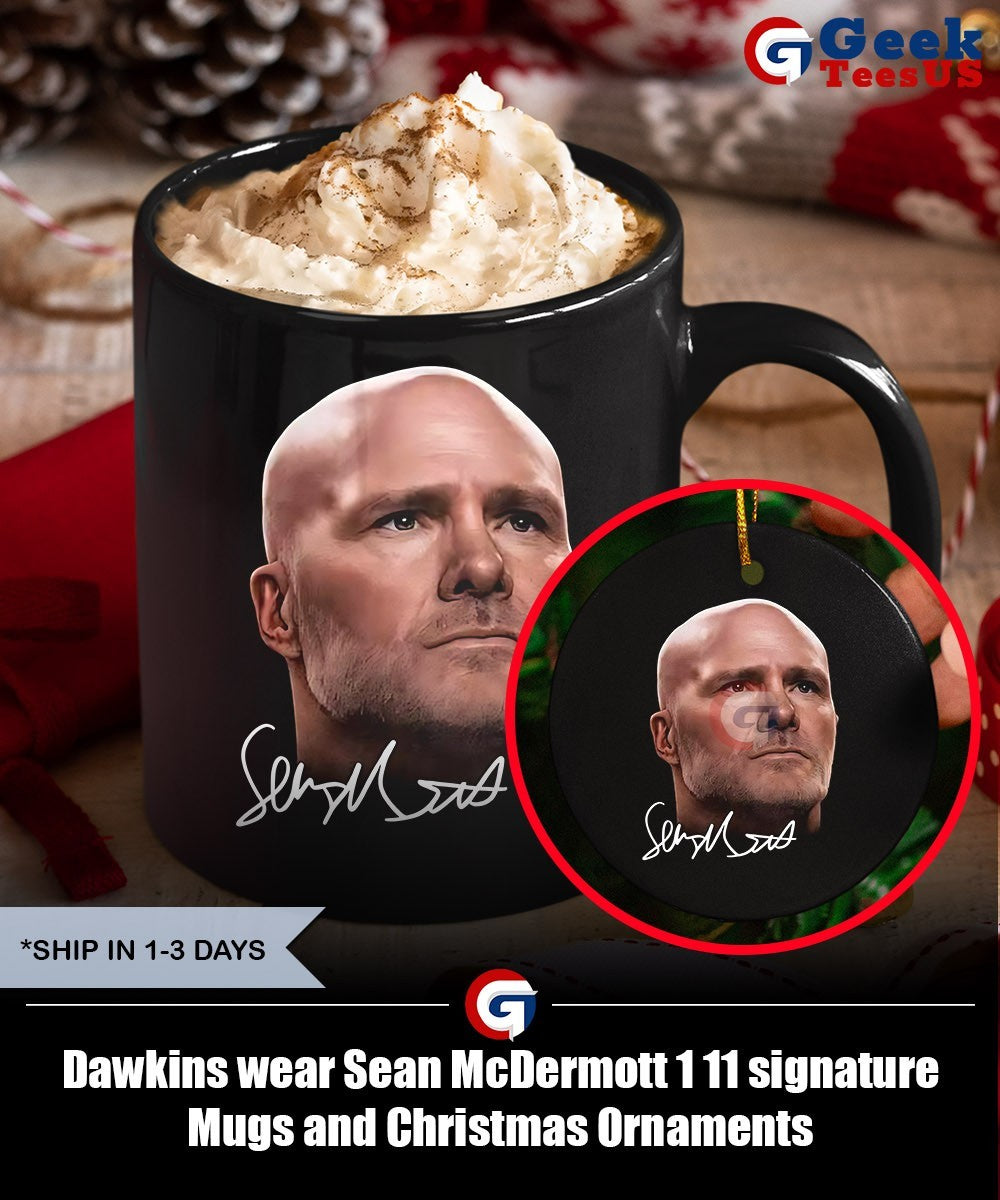 Dawkins wear Sean McDermott 1 11 signature shirt