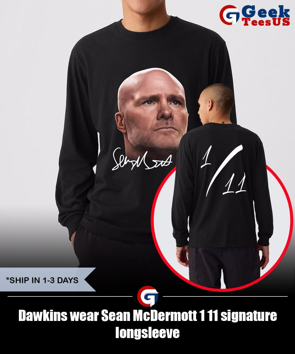 Dawkins wear Sean McDermott 1 11 signature shirt