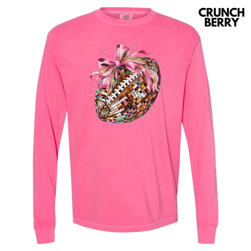 Dazzling Disco Football Long Sleeve Comfort Colors T-Shirt 'NLB' Hoodie, Sweatshirt | HypeDripTees.com