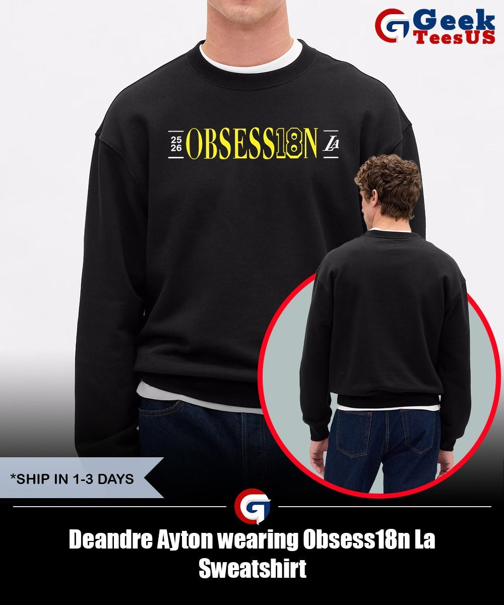 Deandre Ayton wearing Obsess18n La shirt