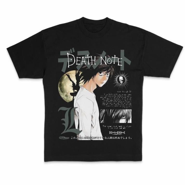 Death Note L Moon Vintage Graphic Tee, L Tee, Death Note Shirt, Manga Anime Shirt, Unisex T-Shirt, Anime Clothing, Top...