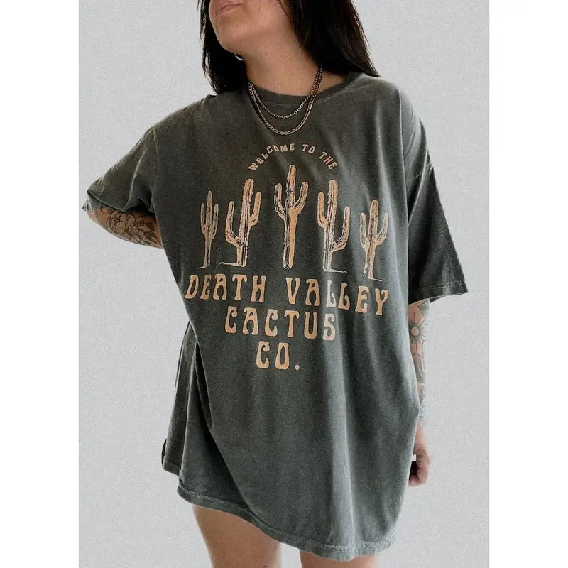 Death Valley Cactus Tee, Trendy boho aesthetic tee, bohemian shirt, desert hippie, tee Hoodie, Sweatshirt | HypeDripTees.com