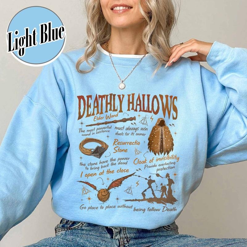 Deathly Hallows Wizard Sweatshirt, Wizarding World Sweatshirt for Fan, Halloween Fall Season Sweatshirt, Gift for Book...