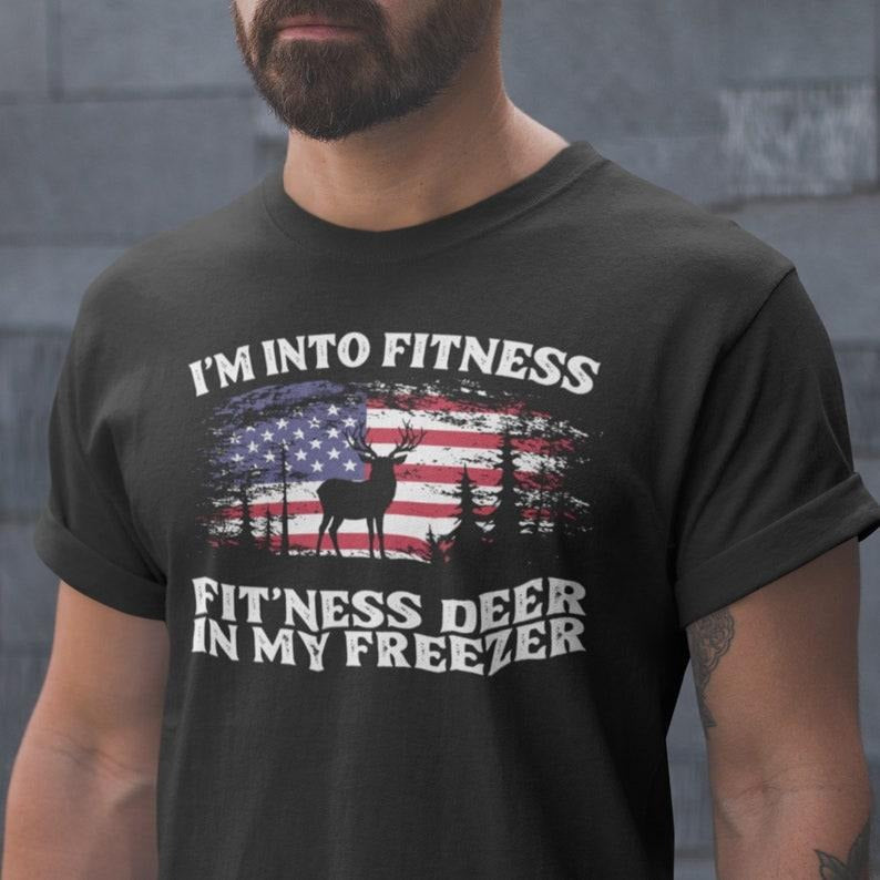 Deer Hunting Shirt, American Flag Hunting T-shirt, Hunting Shirt For Men, Women, Unisex, Buck Hunting Tee, Gift For...