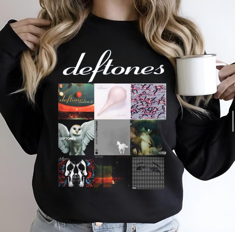 Deftones Album Shirt, Sweatshirt, Adrenaline Cotton shirt, White Pony Tee, Diamond Eye, Deftones Short Sleeve Shirt Hoodie