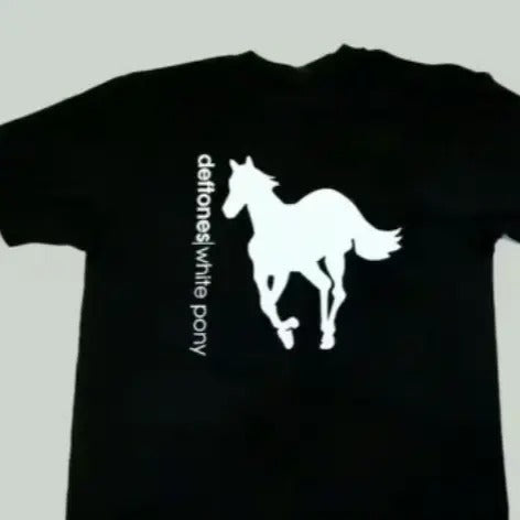 Deftones White Pony T-shirt Short Sleeve Cotton Black Men  All Size Menswear Top Hoodie, Sweatshirt | HypeDripTees.com