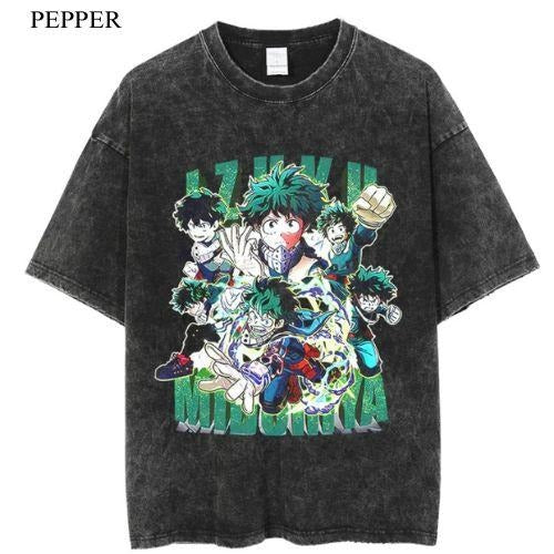 Deku Vintage Oversized Anime Manga Unisex T-Shirt , Anime Manga T-Shirt, Gift For Him Hoodie, Sweatshirt | HypeDripTees.com