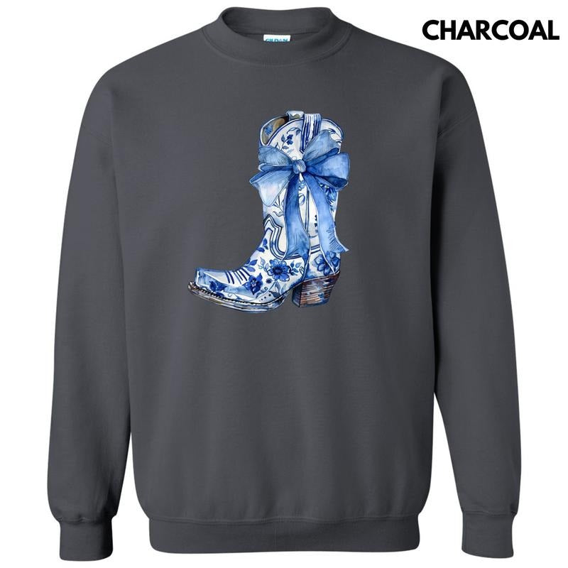 Delicate Floral Boot Sweatshirt 'NLB' T-Shirts, Hoodie | HypeDripTees.com
