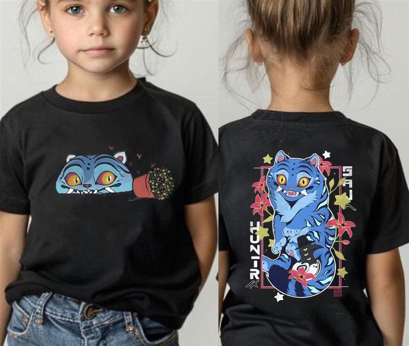 Demon Hunter Tiger Shirt, Merch Kpop Shirt, Hunters Tiger Kid Shirt, Derpy the Tiger And Bird Demon Hunter Tiger Tee,...