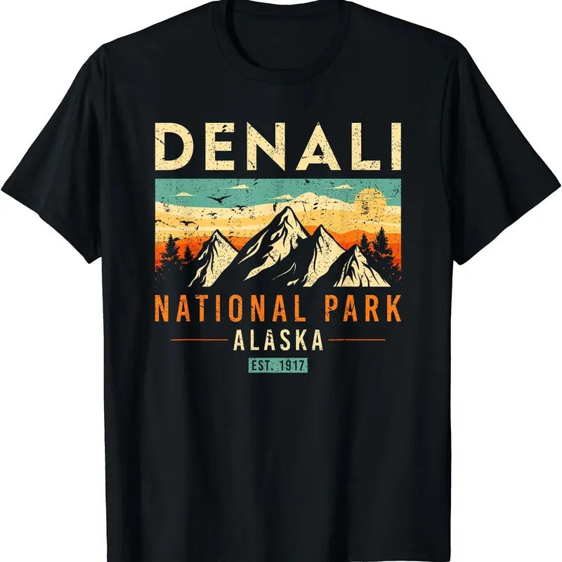 Denali Est. 1917 Vintage Retro Alaska National Park T-Shirt Hoodie, Sweatshirt | HypeDripTees.com