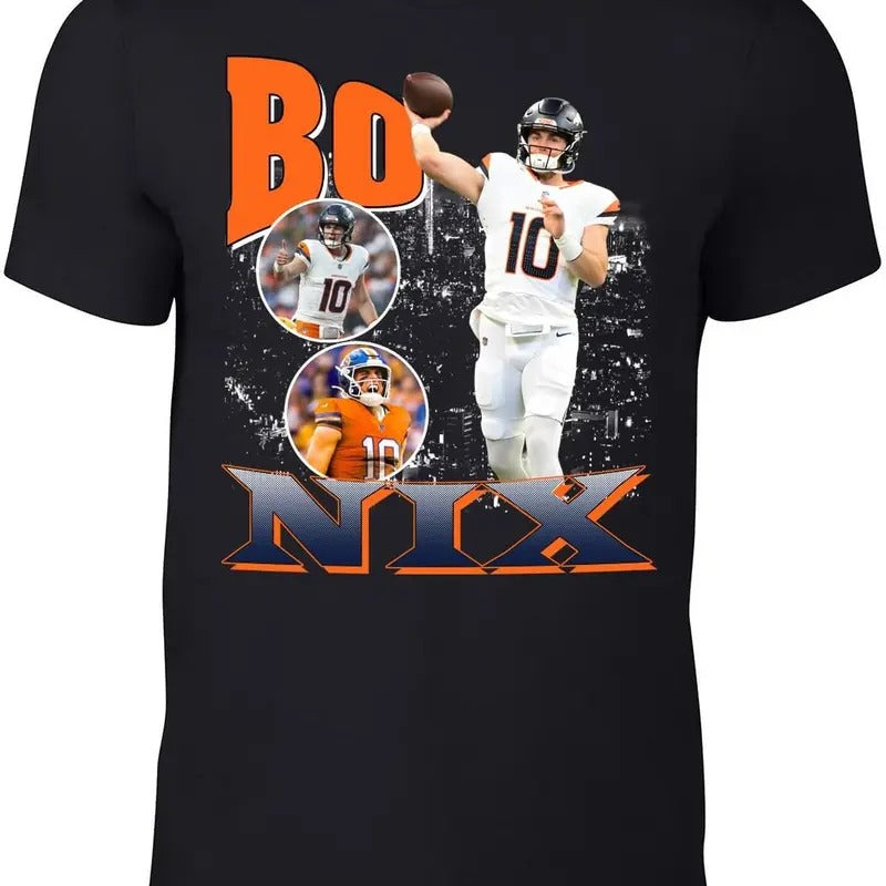 Denver Bo Nix Bootleg Style T-Shirt Hoodie, Sweatshirt | HypeDripTees.com