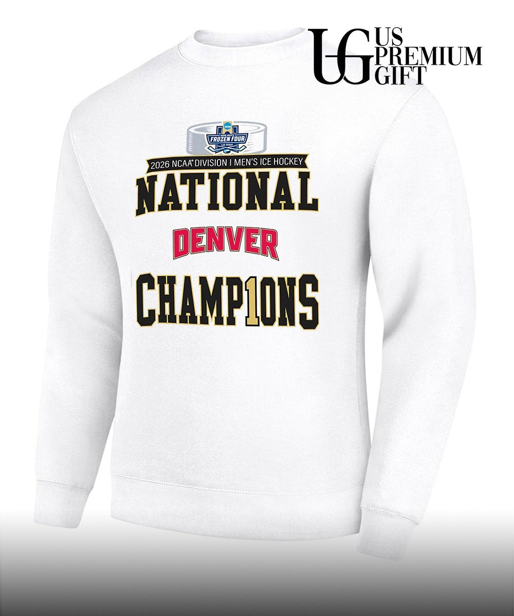 Denver Pioneers 2026 NCAA Frozen Four Men’s Ice Hockey National Champions locker room T-shirt