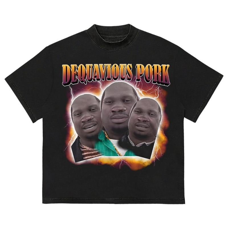Dequavious Pork Silly Meme T-Shirt HipHop Style Oversized Perfect Everyday Tee Hoodie, Sweatshirt | HypeDripTees.com