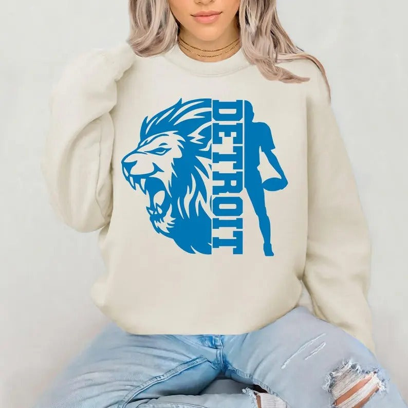 Detroit Football Sweatshirt, Cool Lions Football Sweatshirt, Detroit Game Day Sweatshirt T-Shirts, Hoodie | HypeDripTees.com