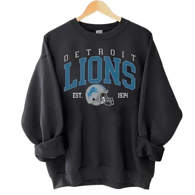 Detroit Football Sweatshirt, Detroit Football Fan Sweatshirt, Game Day Sweatshirt, Football Crewneck, Gift For Fan Fabric...