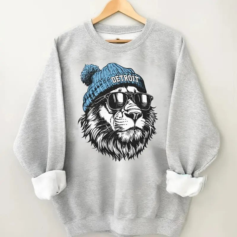 Detroit Football Vintage Sweatshirt, Detroit Football Tee, Detroit Football Shirt, Detroit Football Sweater, Sunday...