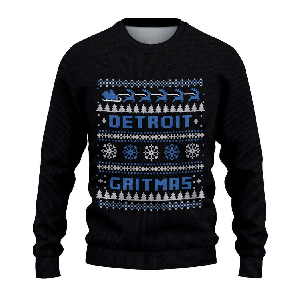 Detroit Lions Gritmas Ugly Christmas Sweater
