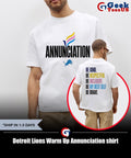Detroit Lions Warm Up Annunciation shirt
