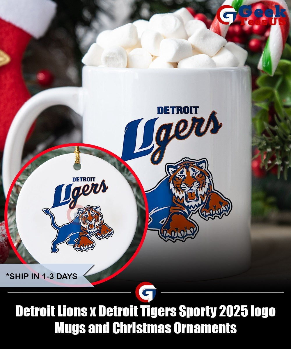 Detroit Lions x Detroit Tigers Sporty 2025 logo shirt