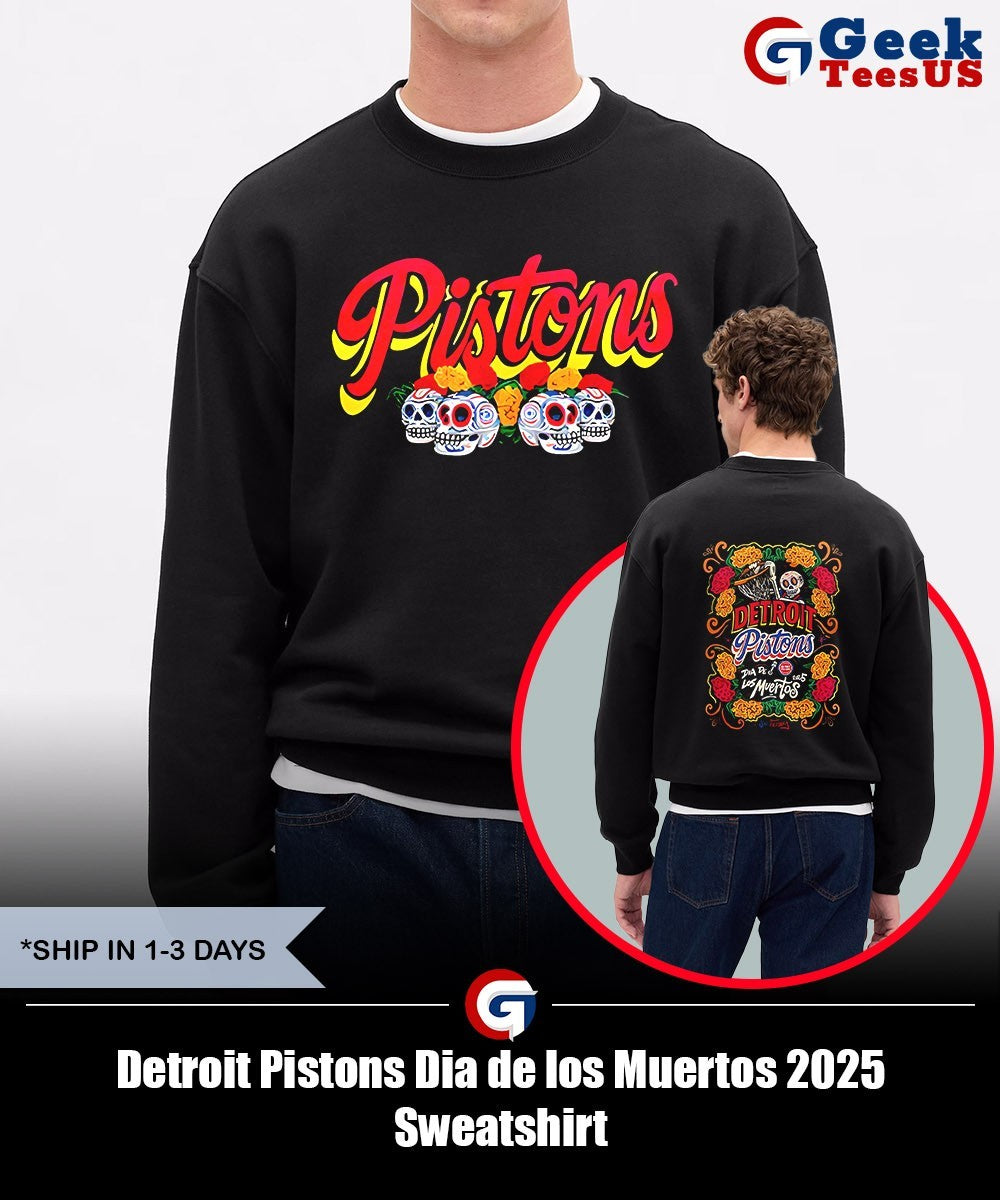 Detroit Pistons Dia de los Muertos 2025 shirt