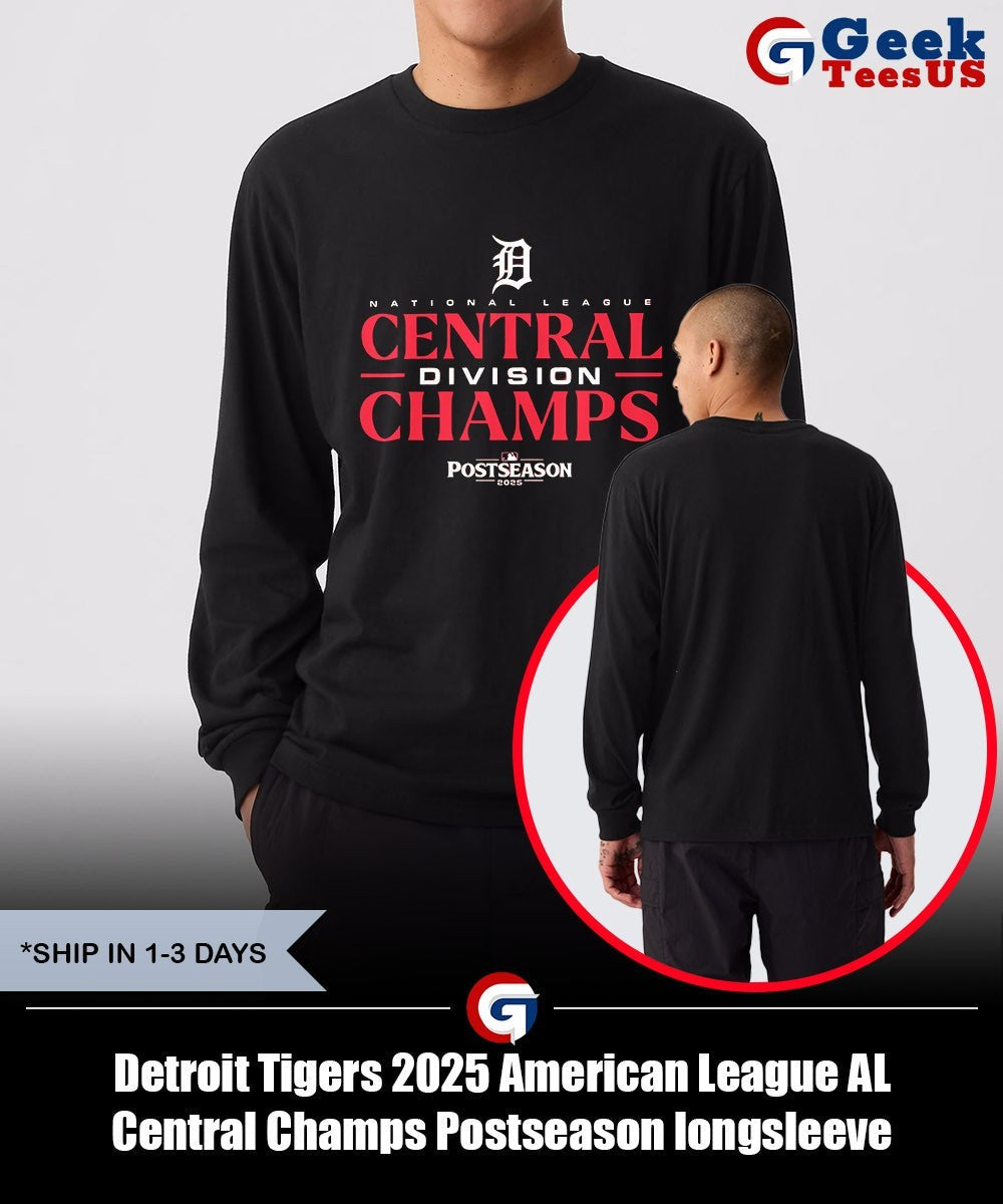 Detroit Tigers 2025 American League AL Central Champs Postseason shirt