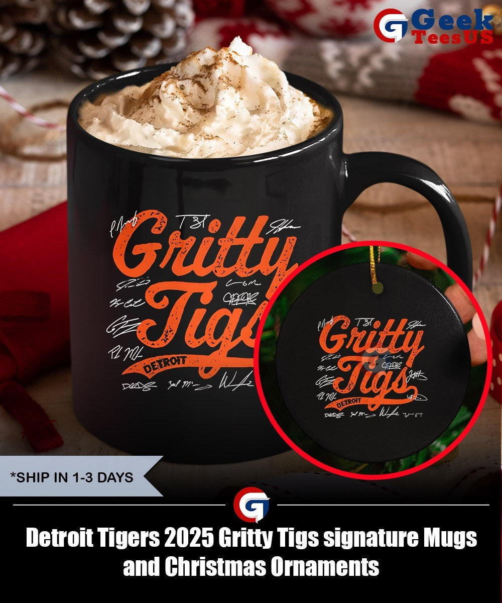 Detroit Tigers 2025 Gritty Tigs signature shirt