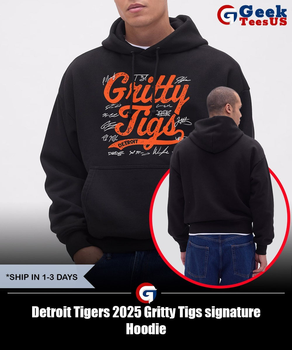 Detroit Tigers 2025 Gritty Tigs signature shirt