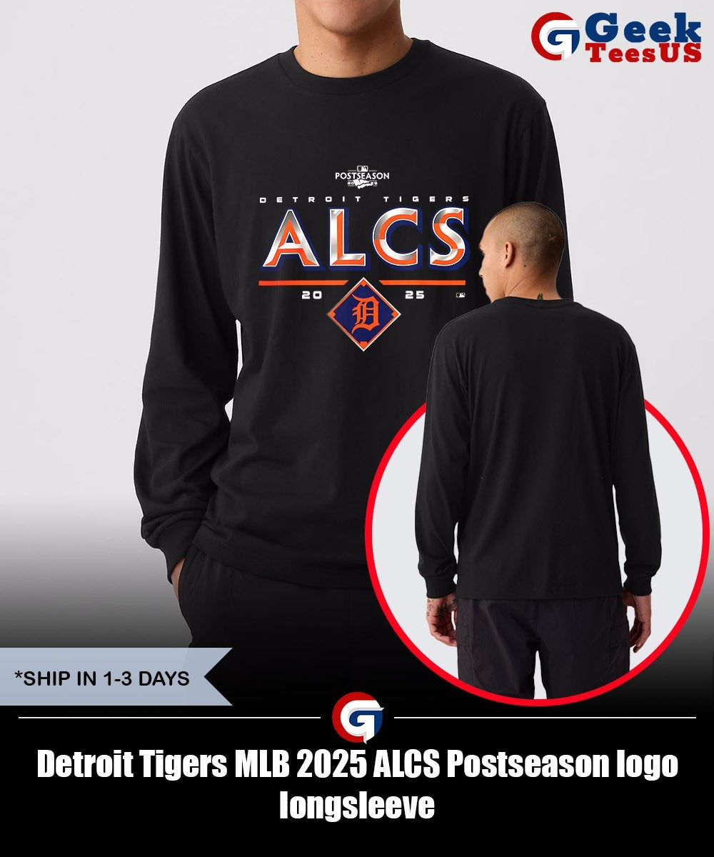 Detroit Tigers MLB 2025 ALCS Postseason logo shirt