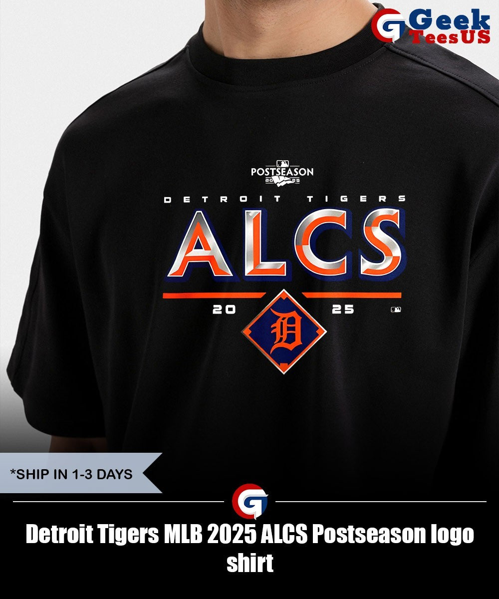 Detroit Tigers MLB 2025 ALCS Postseason logo shirt