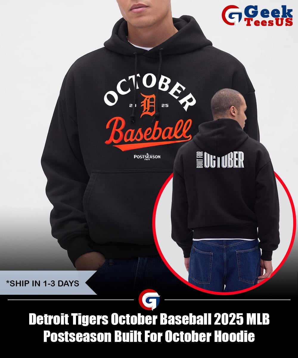 Detroit Tigers October Baseball 2025 MLB Postseason Built For October shirt