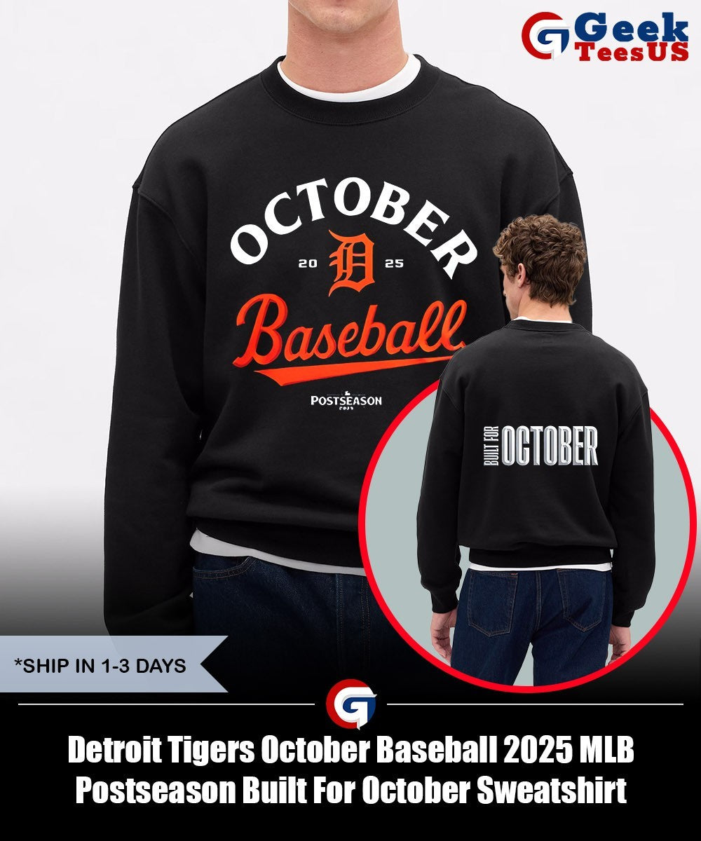 Detroit Tigers October Baseball 2025 MLB Postseason Built For October shirt