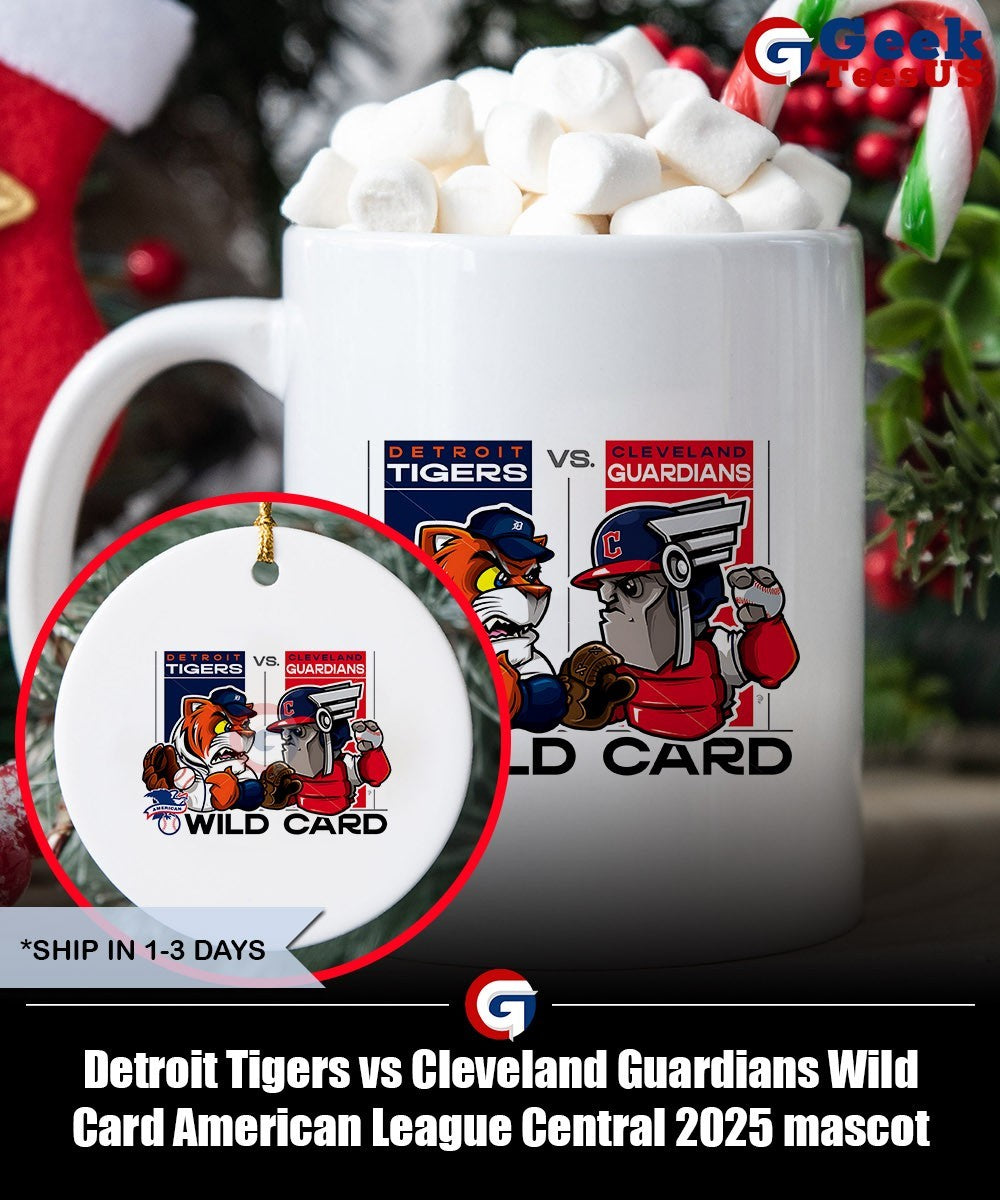 Detroit Tigers vs Cleveland Guardians Wild Card American League Central 2025 mascot shirt