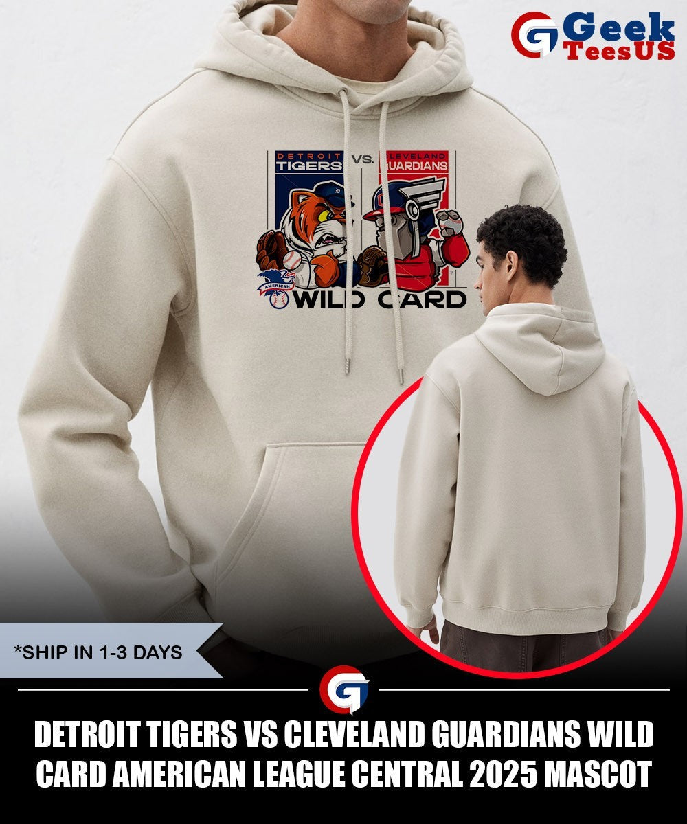 Detroit Tigers vs Cleveland Guardians Wild Card American League Central 2025 mascot shirt