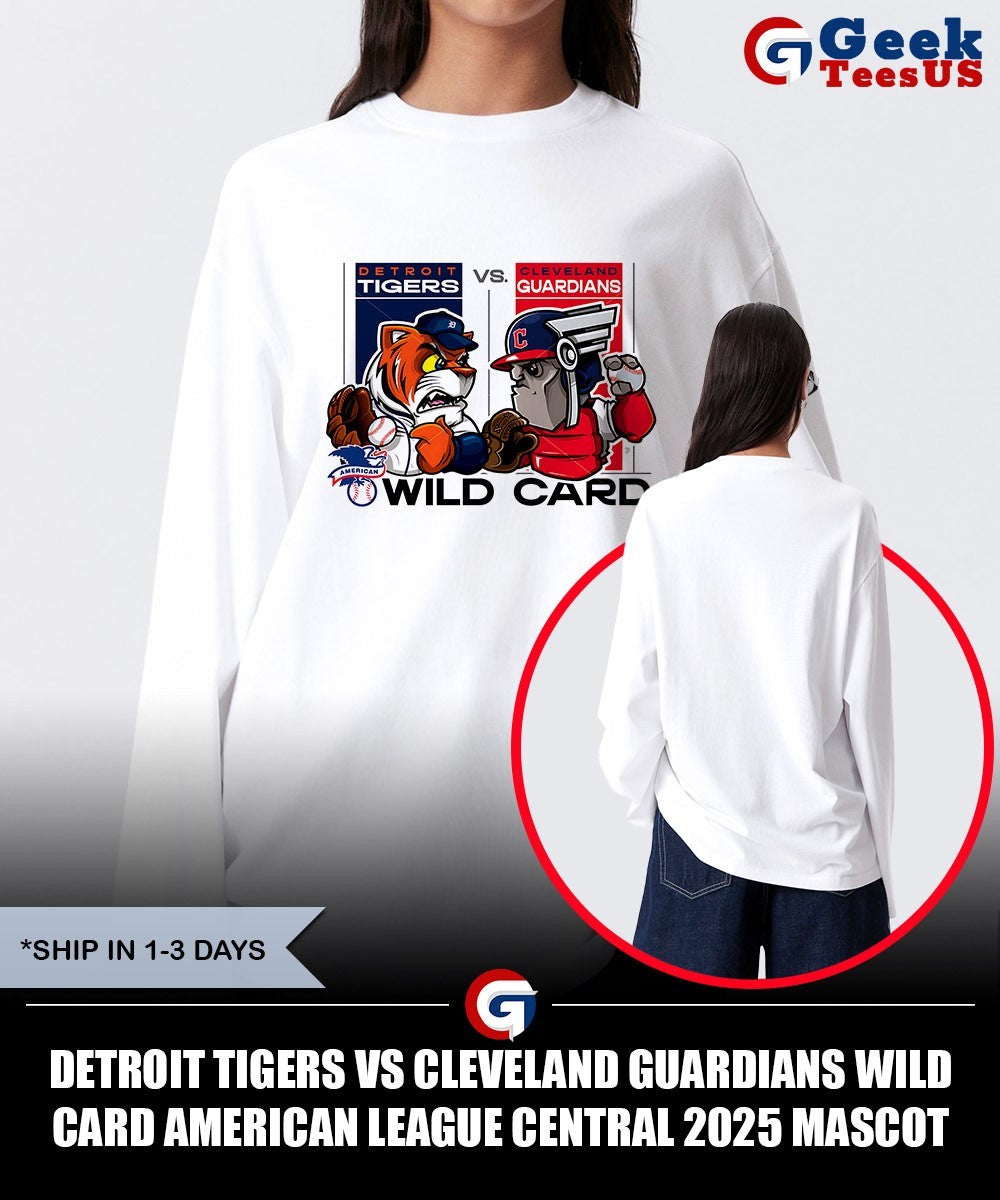 Detroit Tigers vs Cleveland Guardians Wild Card American League Central 2025 mascot shirt