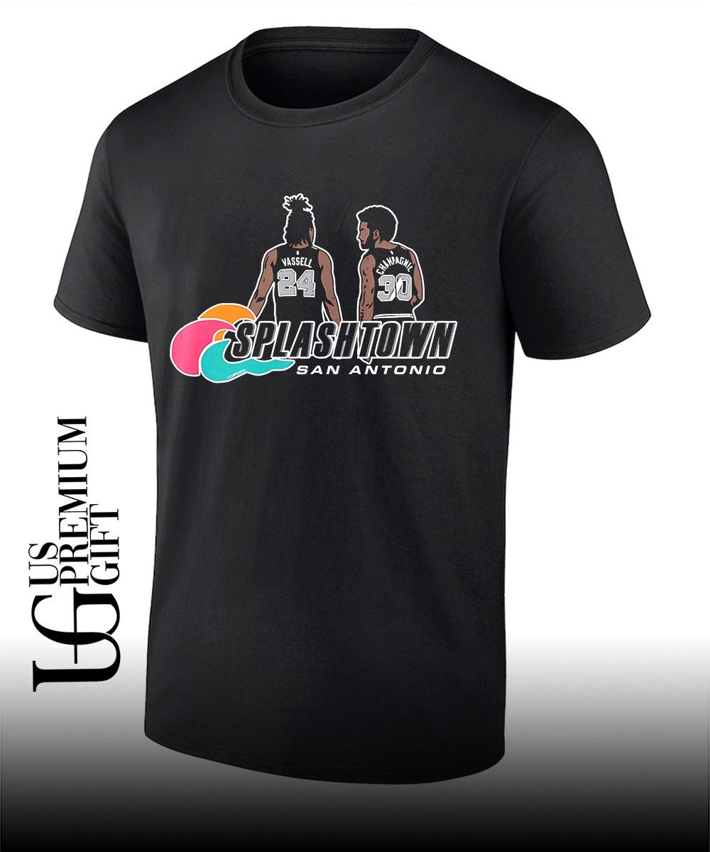 Devin Vassell and Julian Champagnie Splashtown San Antonio Spurs NBA shirt