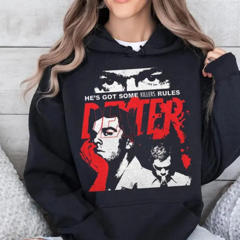 Dexter He Is Got Some Rules Shirt, Dexter Morgan Shirt, Unisex Shirt, Hoodie, Sweatshirt, Rock Style Bootleg Tee, Unisex...