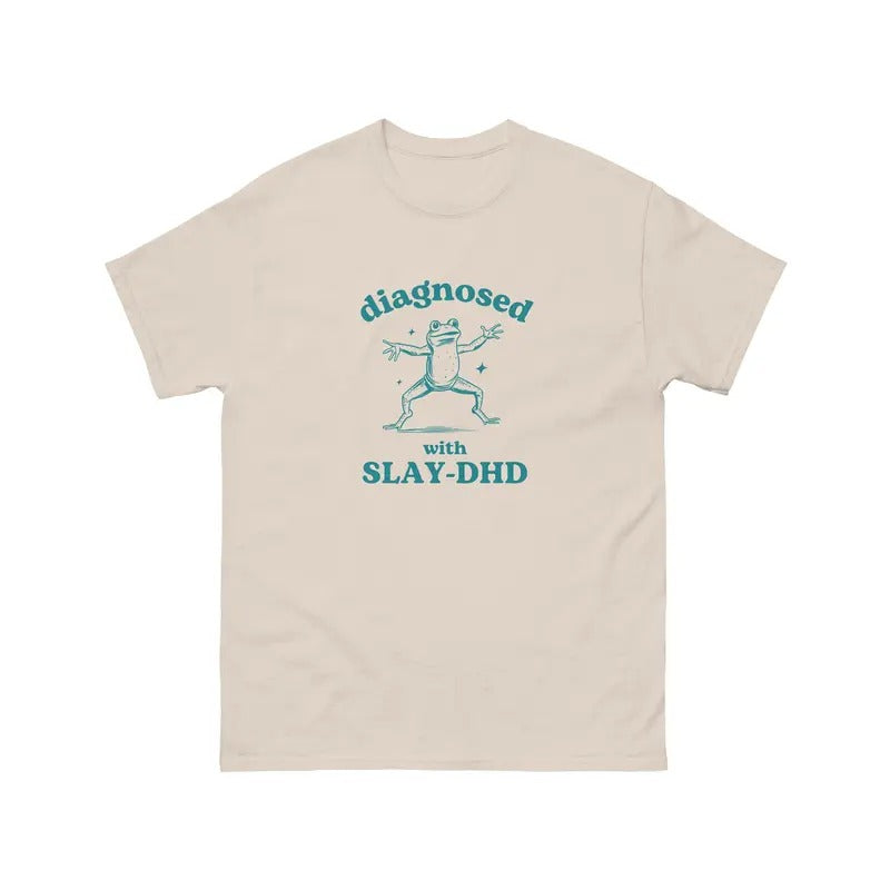 Diagnosed With Slay-DHD, Funny ADHD Shirt, Frog T Shirt, Dumb Y2k Shirt, Stupid Vintage Shirt Hoodie, Sweatshirt