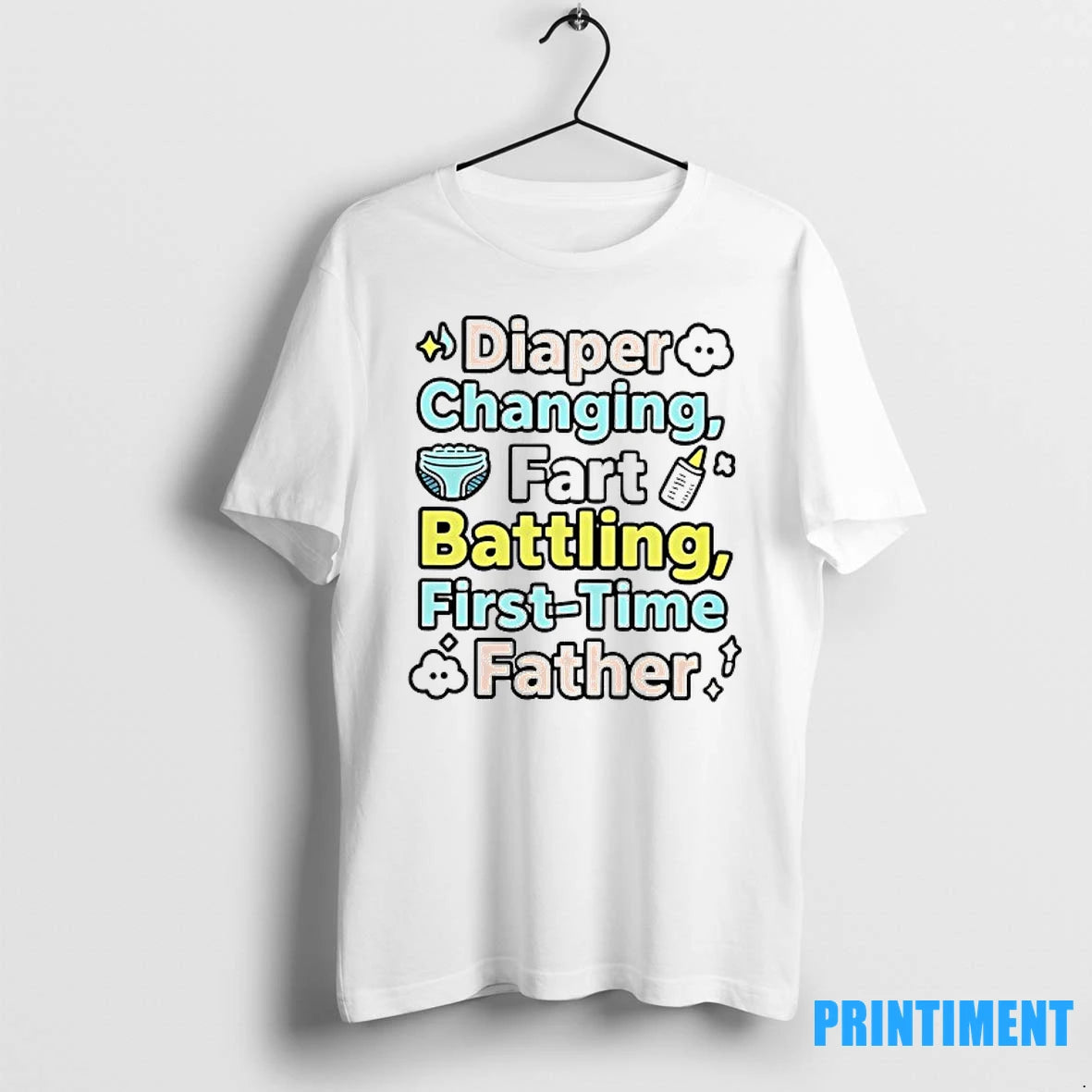 Diaper Changing Fart Battling First Time Father Tshirts Sweater