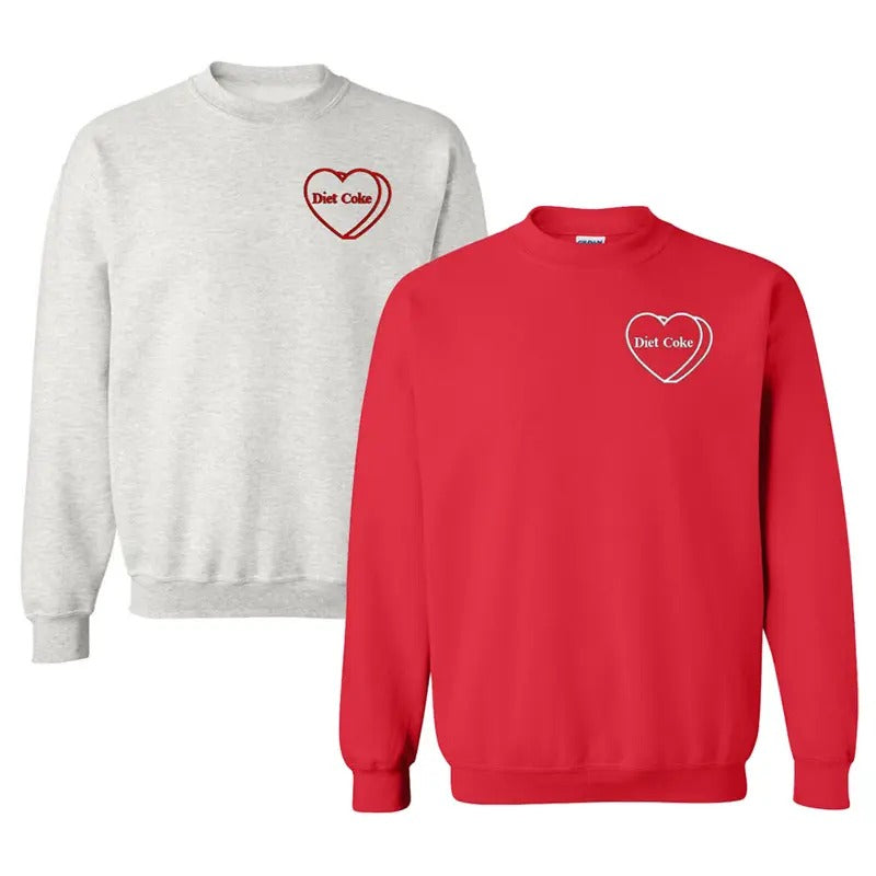 'Diet Coke Candy Heart' Crewneck Sweatshirt T-Shirts, Hoodie | HypeDripTees.com