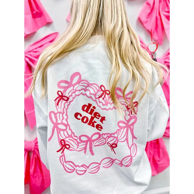 'Diet Coke Heart Cake' Front & Back Crewneck Sweatshirt T-Shirts, Hoodie | HypeDripTees.com