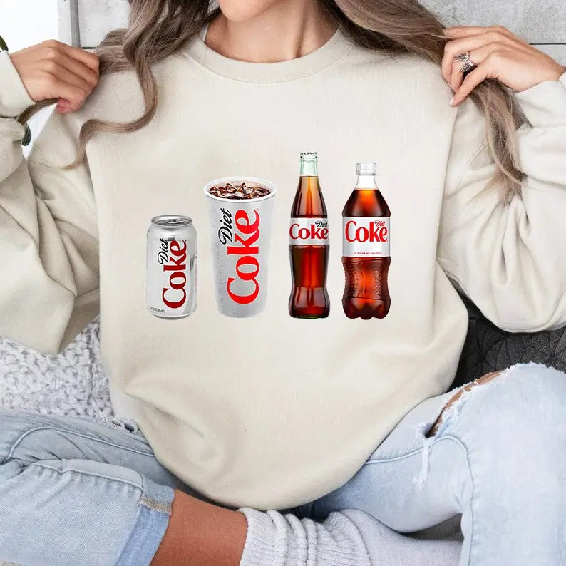 Diet Coke Sweatshirt, Diet Coke Lover Sweatshirt, Funny Coke Shirt, Coke Lover Sweater Hoodie | HypeDripTees.com