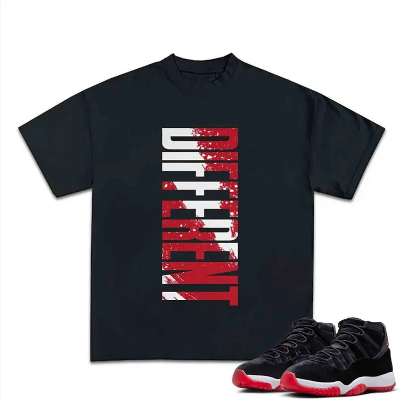 Different Match For 11 Bred Velvet Sneakers, Streetwear Top, Graphic Unisex Tee, Cotton T-shirt Hoodie, Sweatshirt
