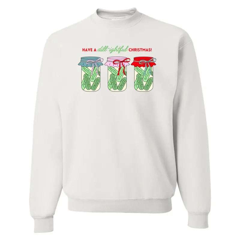 'Dill-ightful Christmas Pickles' Christmas Sweatshirt T-Shirts, Hoodie | HypeDripTees.com