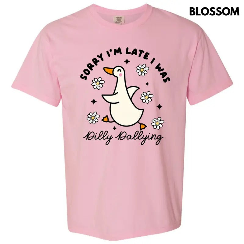 Dilly Dallying Goose Comfort Colors T-Shirt Hoodie, Sweatshirt | HypeDripTees.com