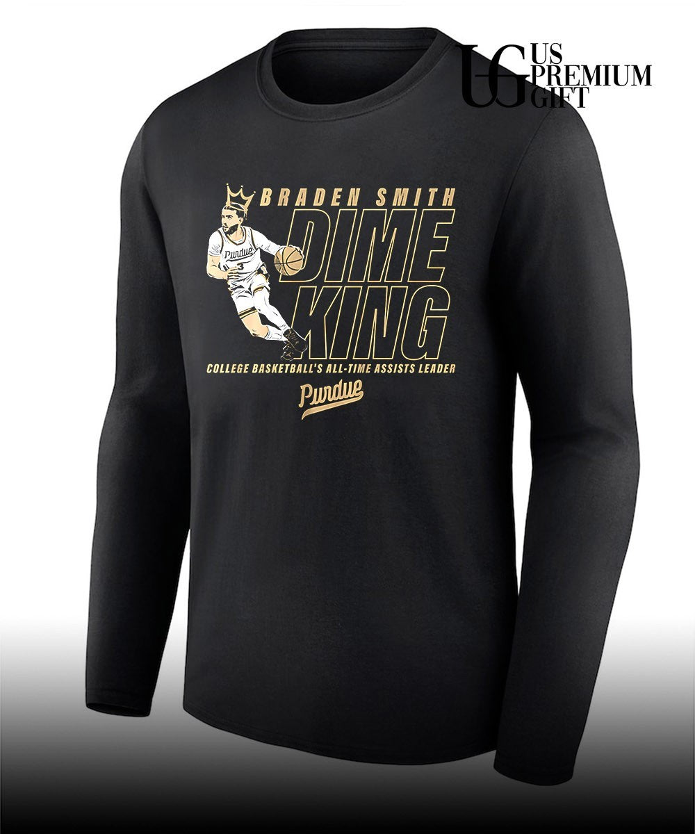 Dime King Braden Smith All-Time Assists Leader Purdue Boilermakers men’s basketball shirt